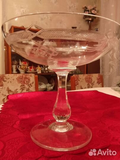 Ваза для фруктов на ножке СССР