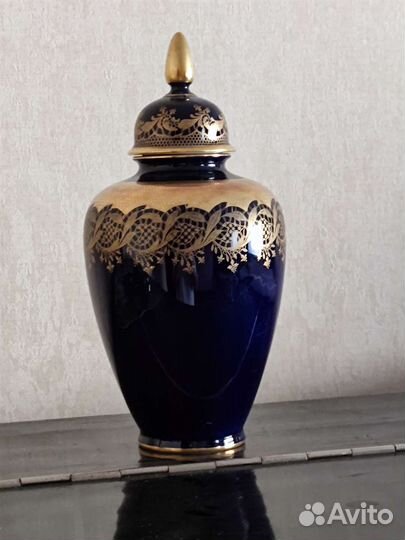 Антикварная ваза, Германия, кобальт, винтаж