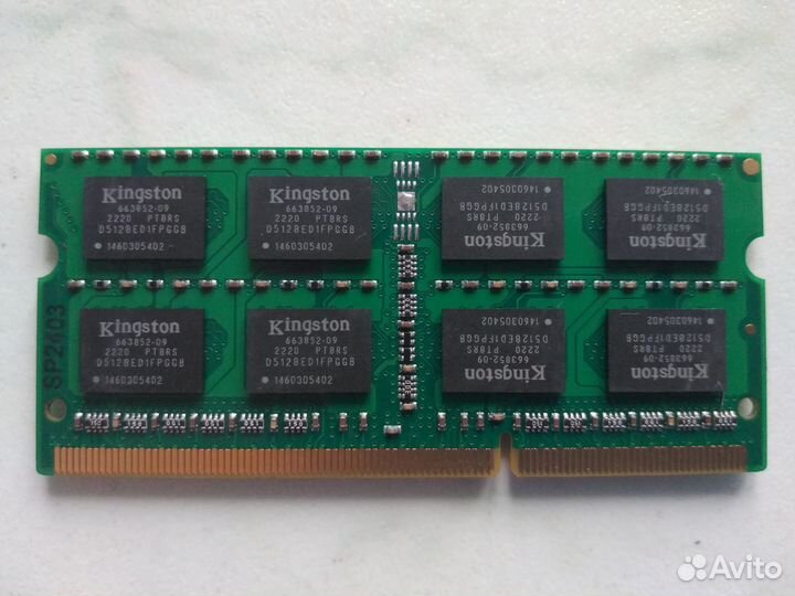 Оперативная память Kingston so-dimm DDR3L