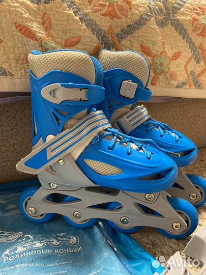 Коньки ролики 2 в 1 детские раздвижные
