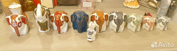 Эксклюзивная коллекция позолоченных слоников