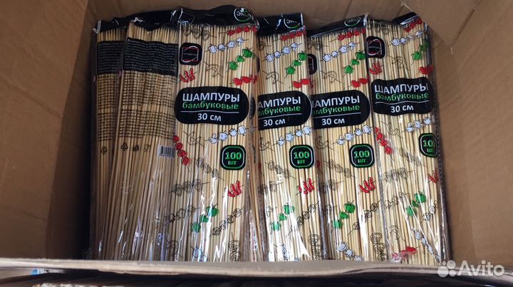 Деревянные бамбуковые шпажки/палочки для шашлыка