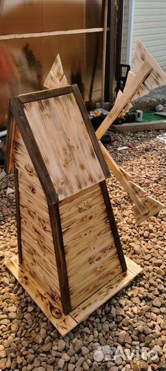 Мельница, колодец, телега