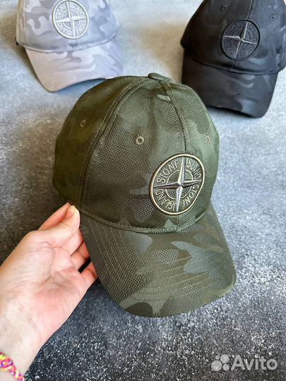 Бейсболка stone island утепленная