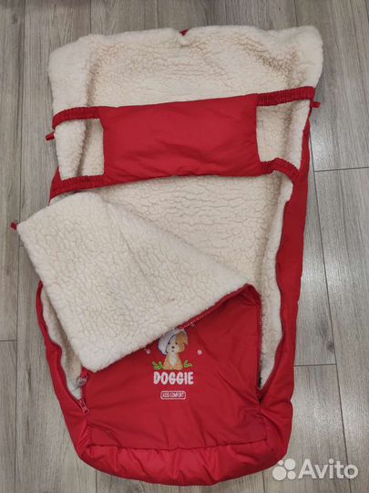 Зимний конверт в коляску/санки на овчине