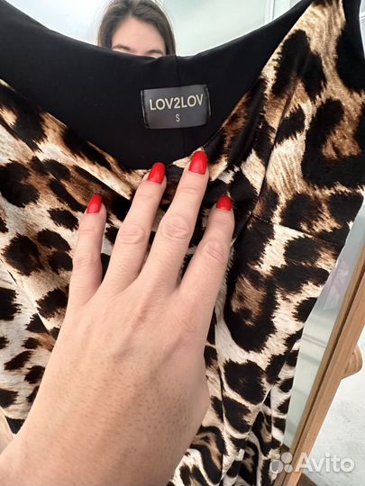 Платье леопардовый принт