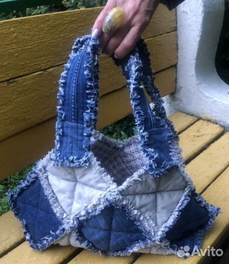 Cумки Хэнд мейд пэчворк вязаные джинсовые новые