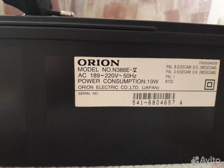 Видеомагнитофон Orion