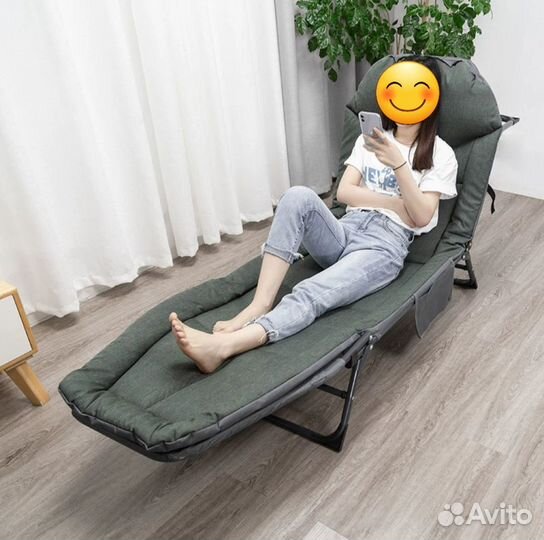 Раскладушка с матрасом