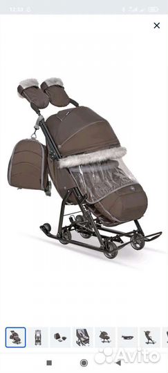 Детские санки коляска ника