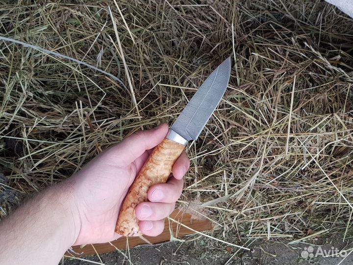 Охотничий нож Соболь (сталь дамаск рукоять карелка