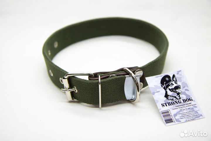 Ошейник брезентовый двуслойный 65 см, 35мм