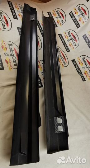 Пластиковые накладки порогов Шевроле Ланос