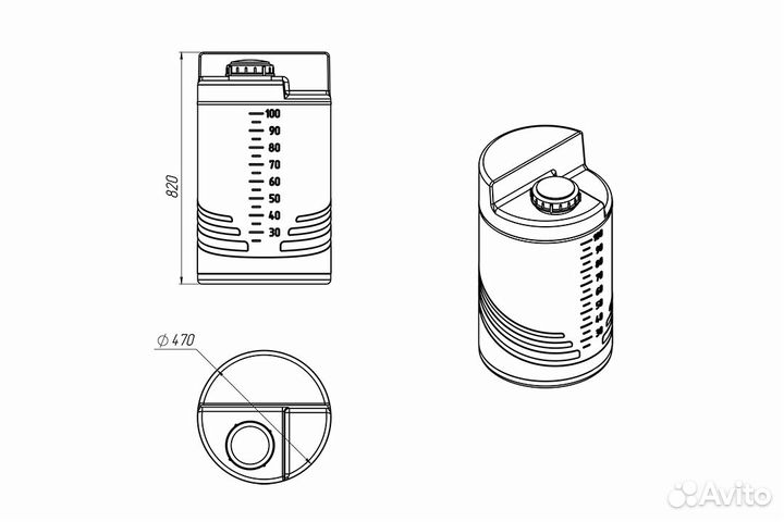 Емкости дозировочные 60,100, 200, 400, 500 л