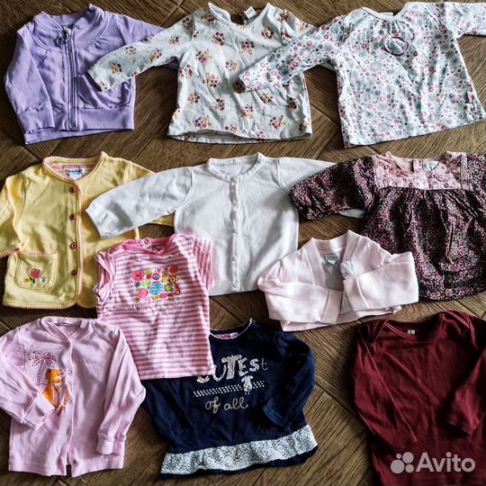 Пакет детских вещей на девочку 62 68 74