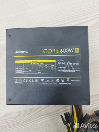 Блок питания 600W Chieftec Core BBS-600S gold OEM