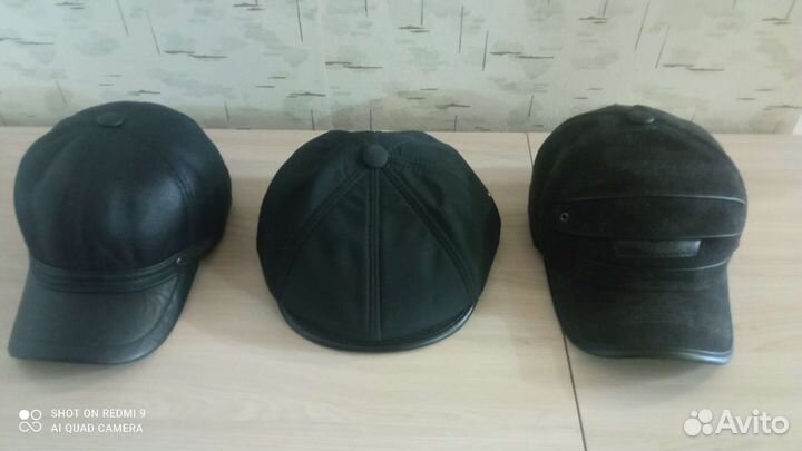 Мужская кожаная кепка