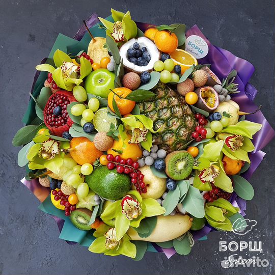 Съедобные букеты, фруктовые, овощные, сладкие