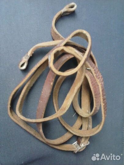 Ремень тонкий Советский кричневый кожа