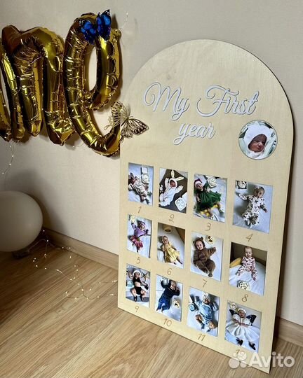 Панно для фото по месяцам - Мой первый год