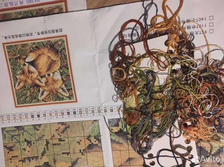 Вышивка крестом схемы с остатками ниток