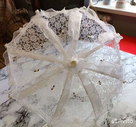 Кружевной зонтик новый