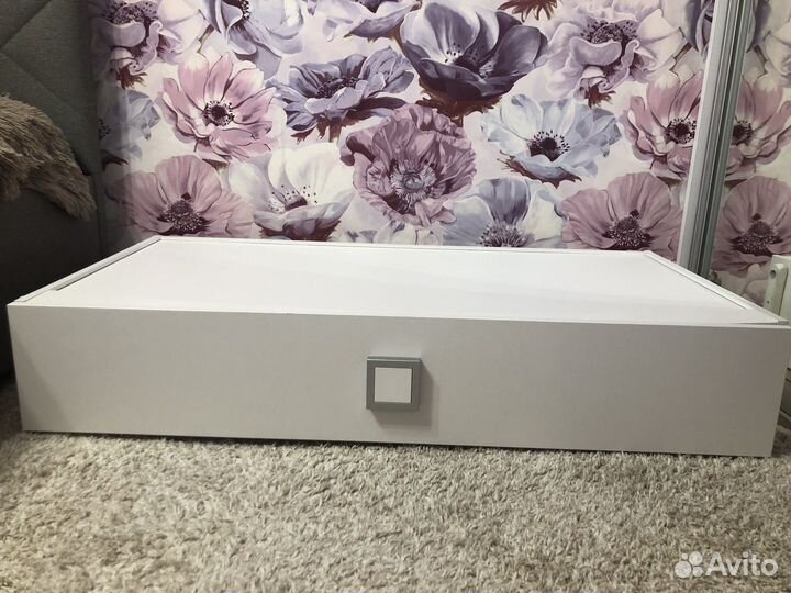 Детская кроватка с маятником и ящиком+матрас