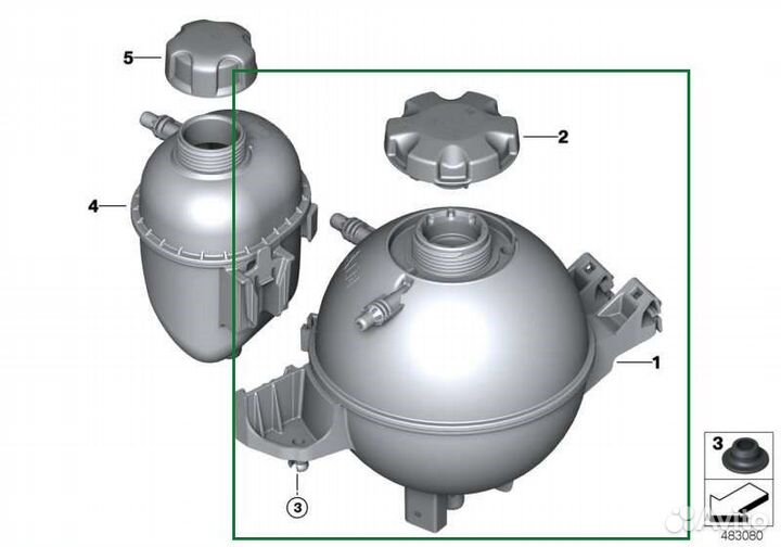 Бачок расширительный Bmw X3 G01 30Ix B48D G01 B48D