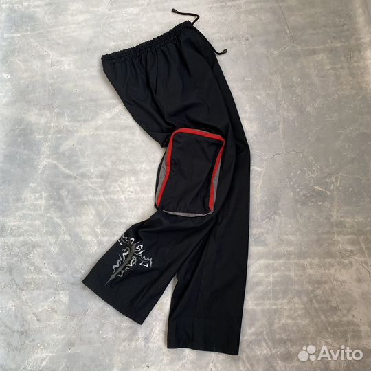 Винтажные спортивные карго-штаны y2k 90s