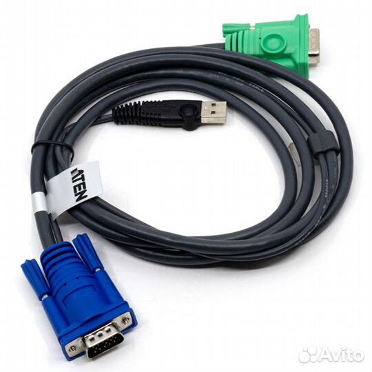 Aten 2L-5202U KVM кабель VGA USB на sphd-15 1,8м