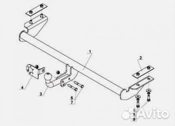 Фаркоп LADA Vesta/ Лада Веста седан 2015-2022