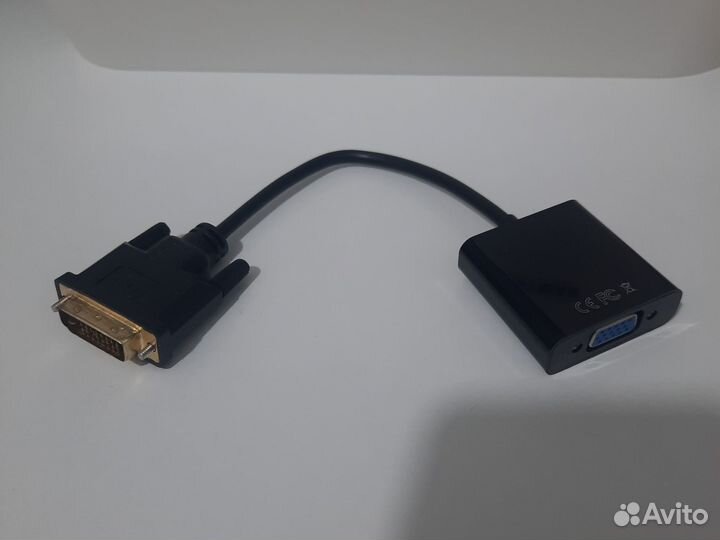 Переходник- адаптер DVi- D to VGA, черный