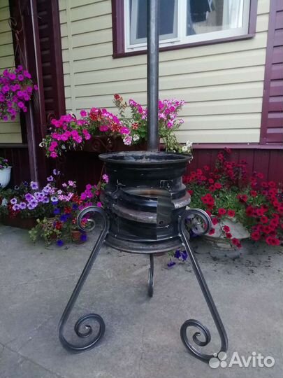 Печь дровяная для казана