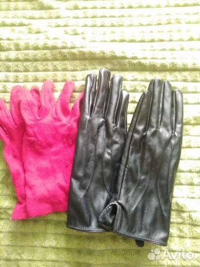 Перчатки новые кожаные на байке