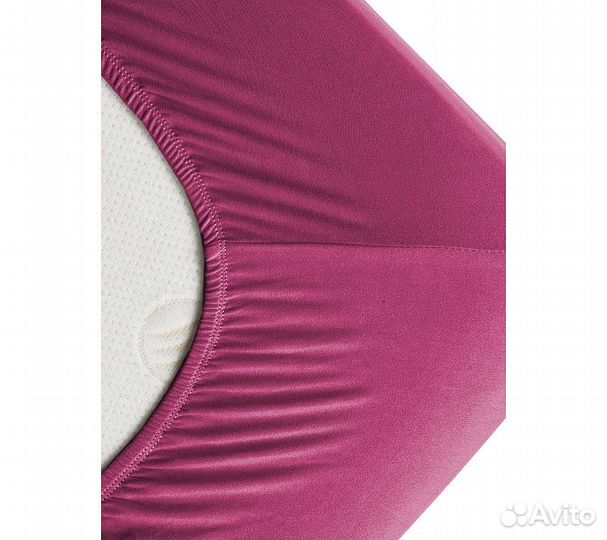 Простынь GoodNight Трикотаж 200х200х20 Бордо на ре