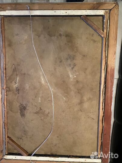 Старинная картина маслом на холсте
