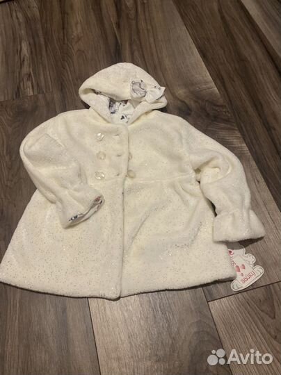 Куртка для девочки 80 размера/ плюшевое пальто