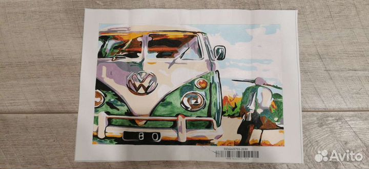 Готовая картина по номерам формат А4
