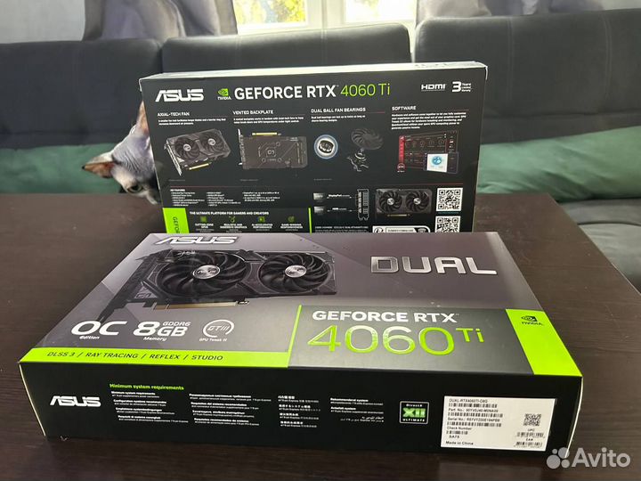 Видеокарта asus GeForce RTX 4060 Ti dual OC