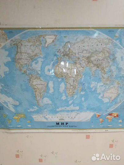 Карта мира на стену