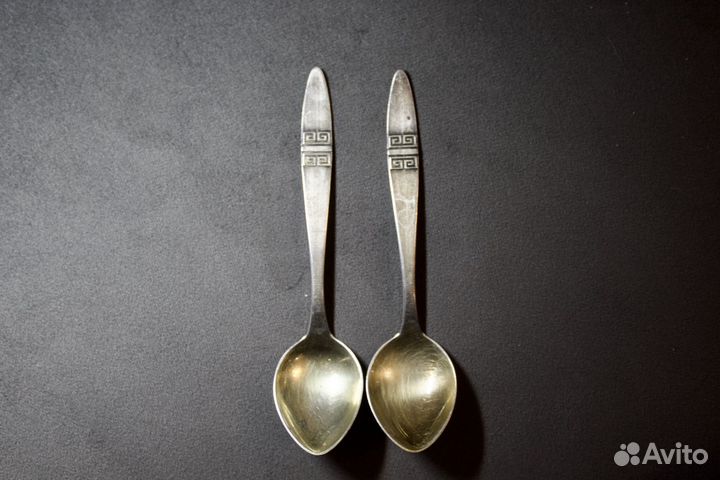 Серебряные винтажные кофейные ложечки СССР 916