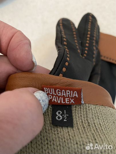 Перчатки утепленные кожаные женские