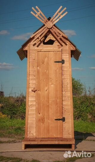 Дачный туалет деревянный Р535