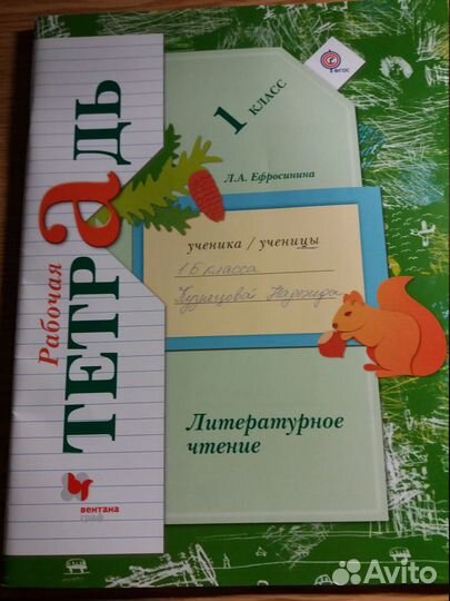 1 класс рабочие тетради, литературное чтение