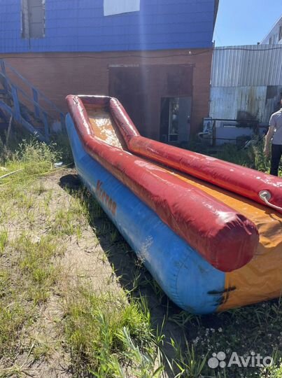 Горка водная со скатом длина 10 м с бассейном