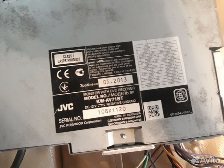 Магнитола 2din JVC KW-av71bt bluetooch