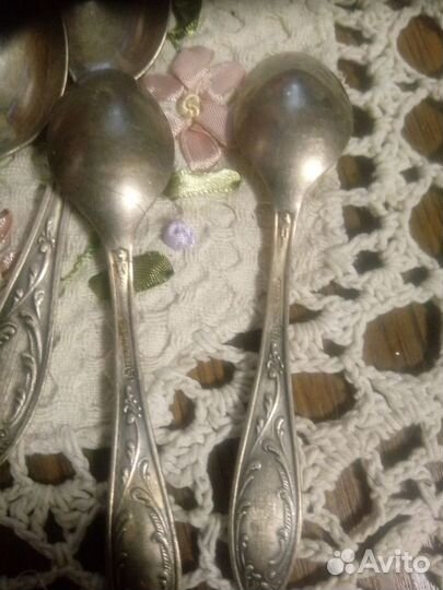 Кофейные ложки мельхиор, 6 шт