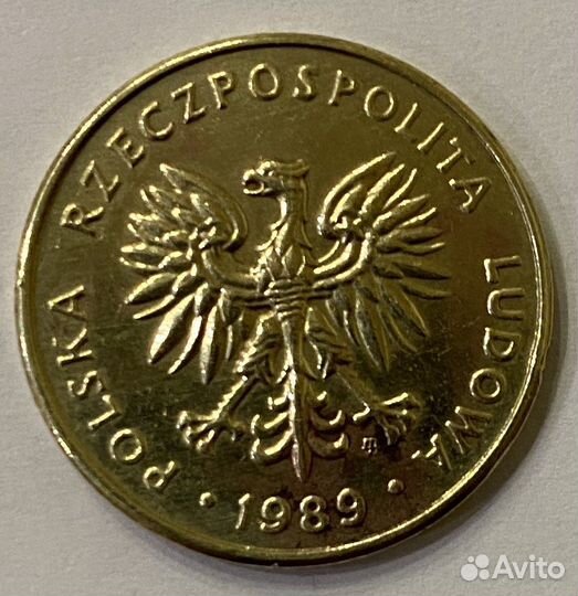 Монета 10 польских злотых 1989