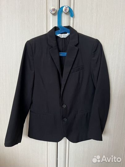 Пиджак h&m, рубашка, брюки р-р 128