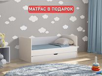 Детская кровать с матрасом в подарок "Манеж-4"